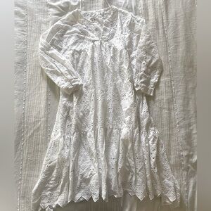 Zara White eyelet dress